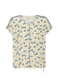 Pol Lienne Print Drawcord Top