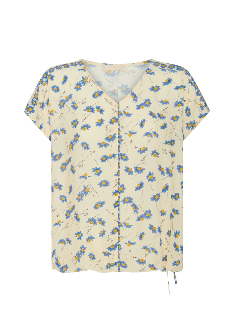Pol Lienne Print Drawcord Top