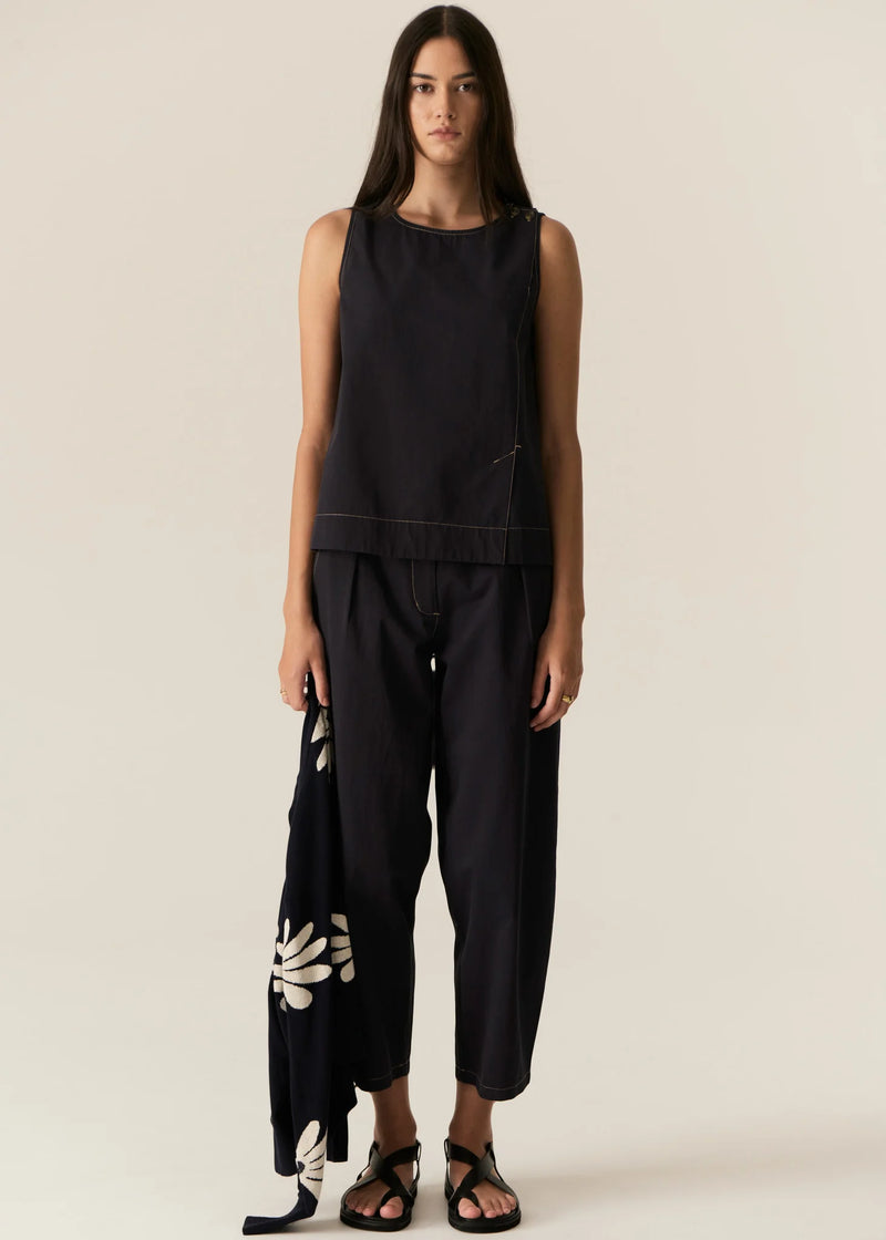 Pol Avrid Barrel Pant Ink