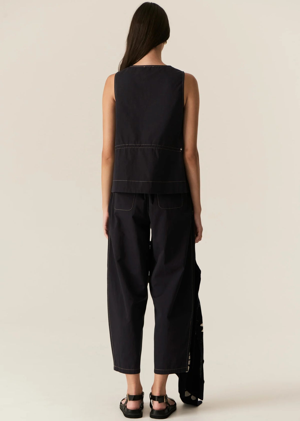Pol Avrid Barrel Pant Ink