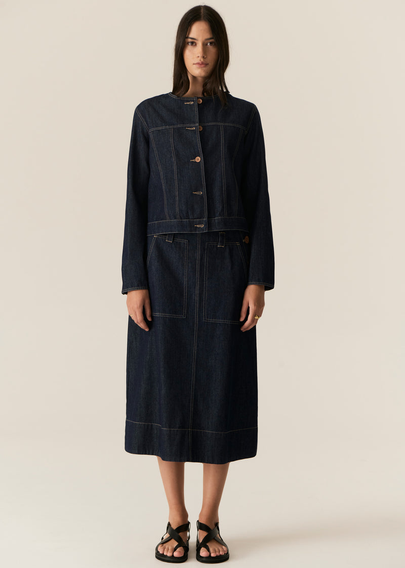 Pol Carsen Skirt Dark Wash