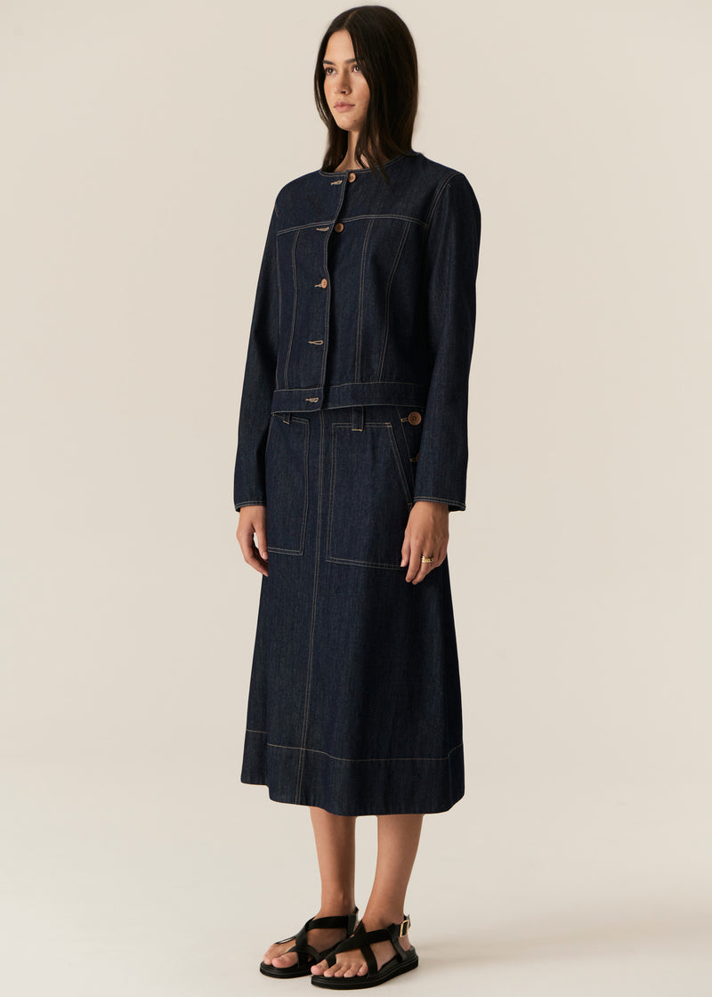 Pol Carsen Jacket Dark Wash