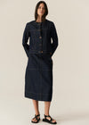 Pol Carsen Skirt Dark Wash