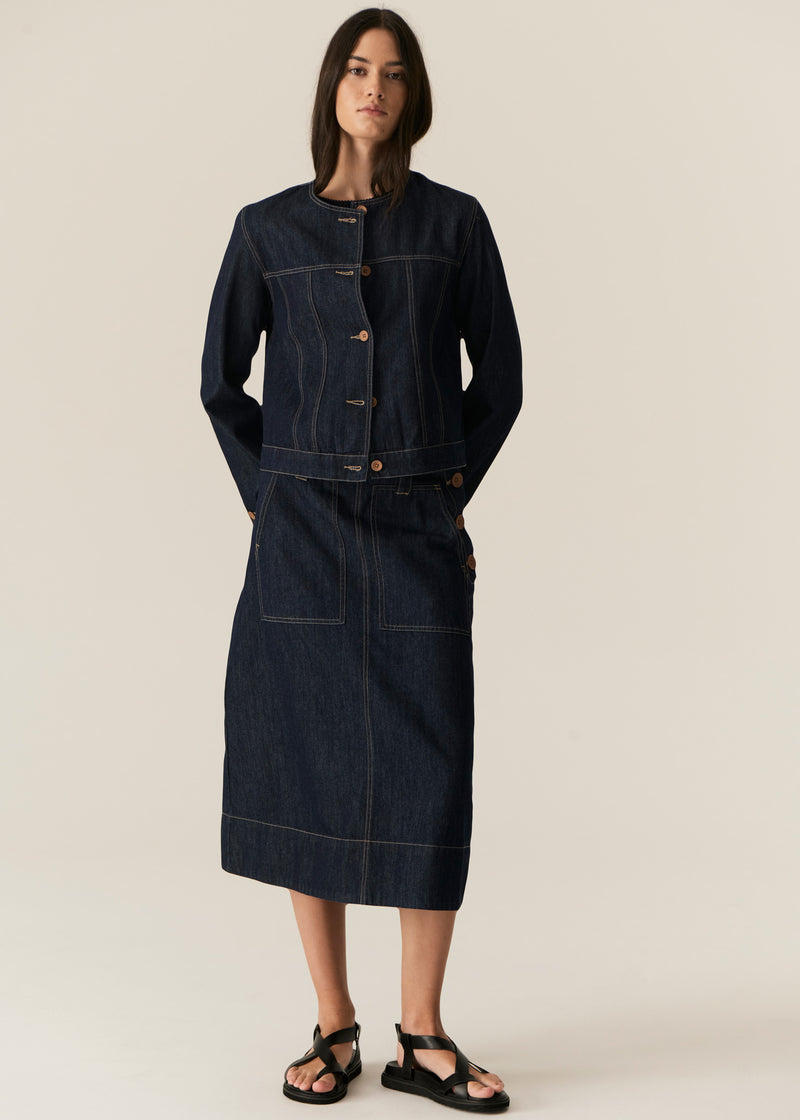 Pol Carsen Skirt Dark Wash