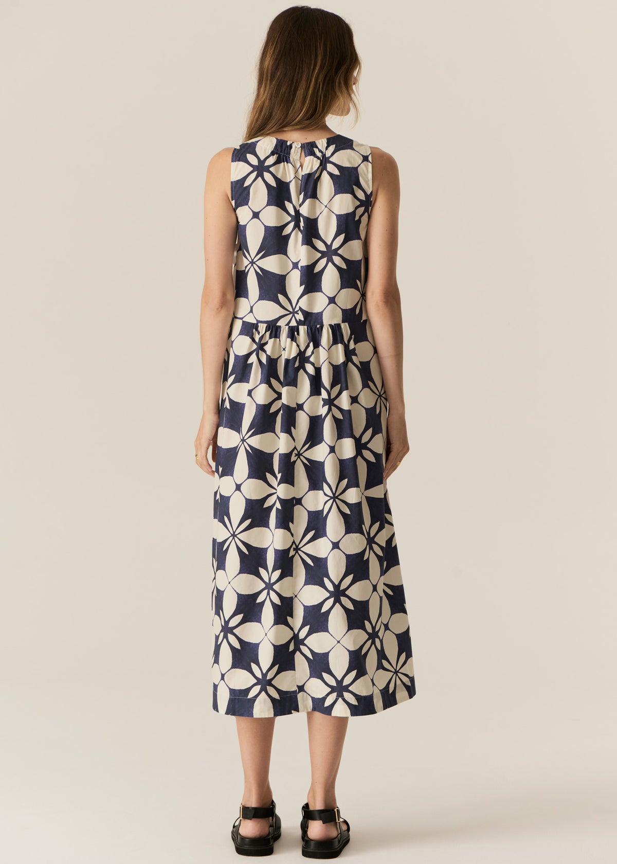 Pol Turin Tank Dress Blue Print