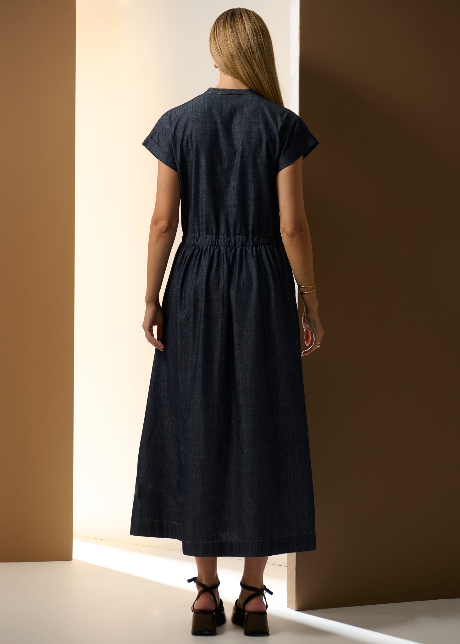 Pol Muhle Shirt Dress Denim Indigo