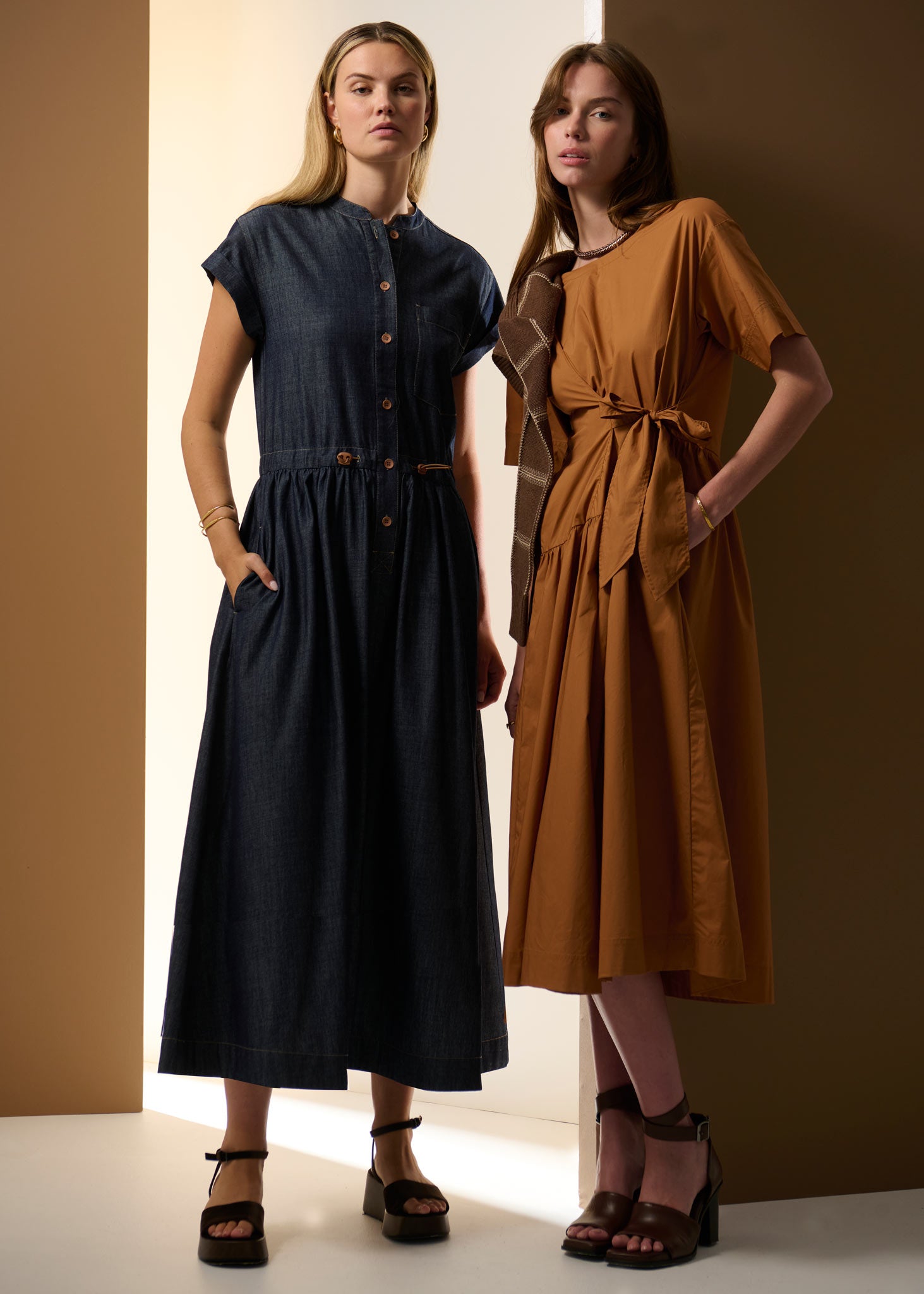 Pol Muhle Shirt Dress Denim Indigo