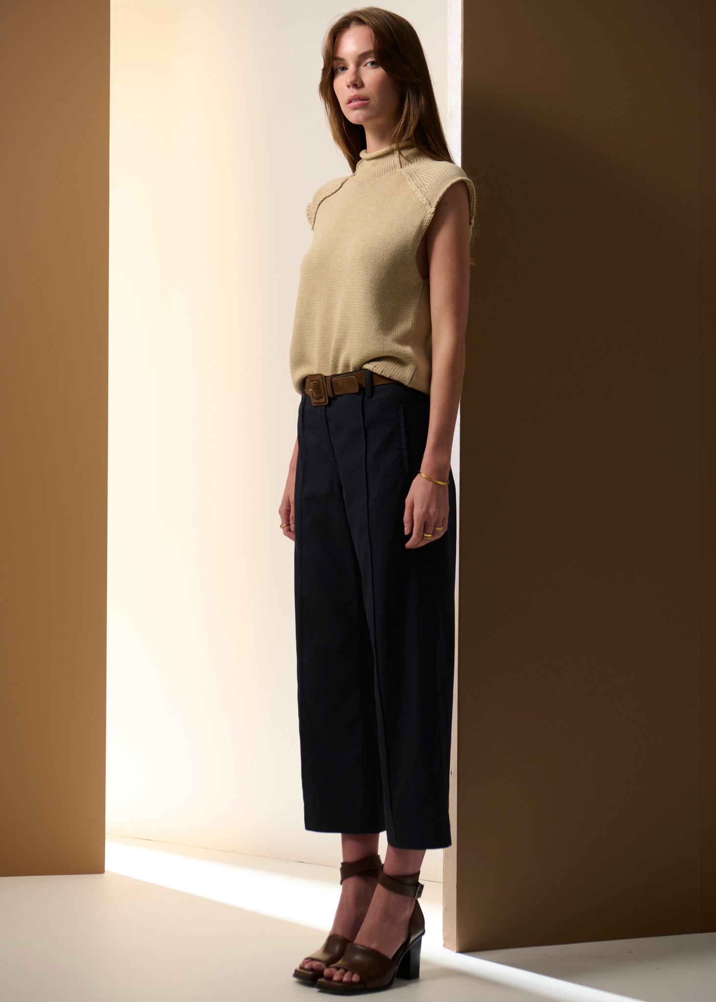 Pol Odette Pant Belted Ink