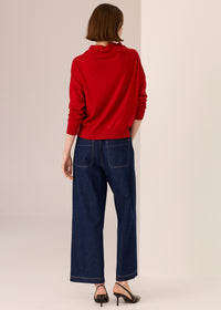 Pol Rowan Drawcord Knit Red