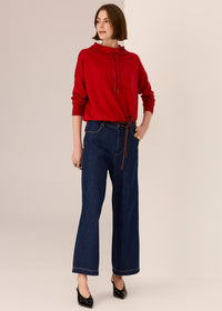 Pol Rowan Drawcord Knit Red