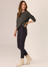 Pol Mannix Stripe Long Sleeve Tee Black/Charcoal