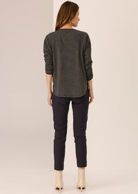 Pol Mannix Stripe Long Sleeve Tee Black/Charcoal