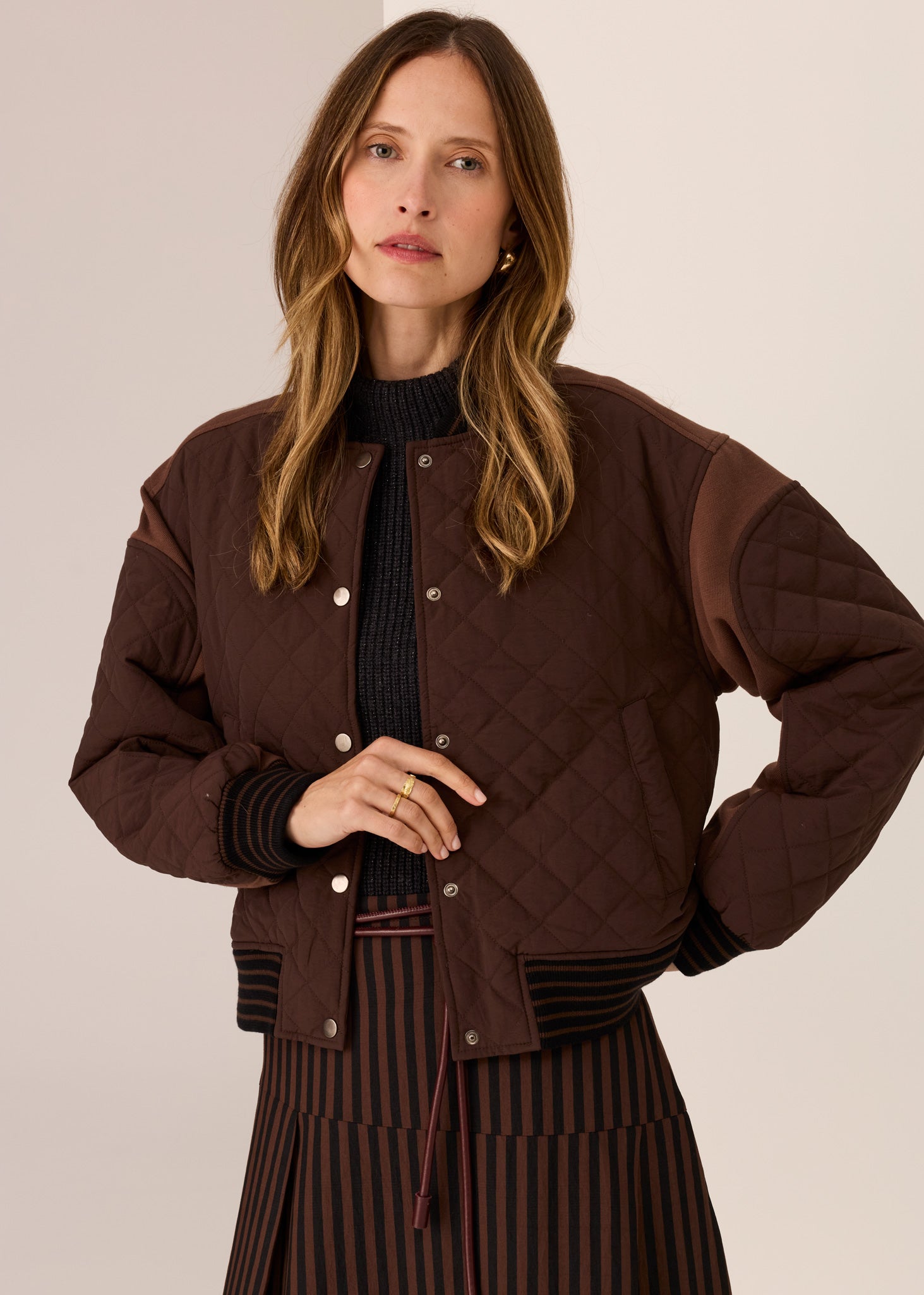 Pol Cassidy Varsity Jacket Chocolate