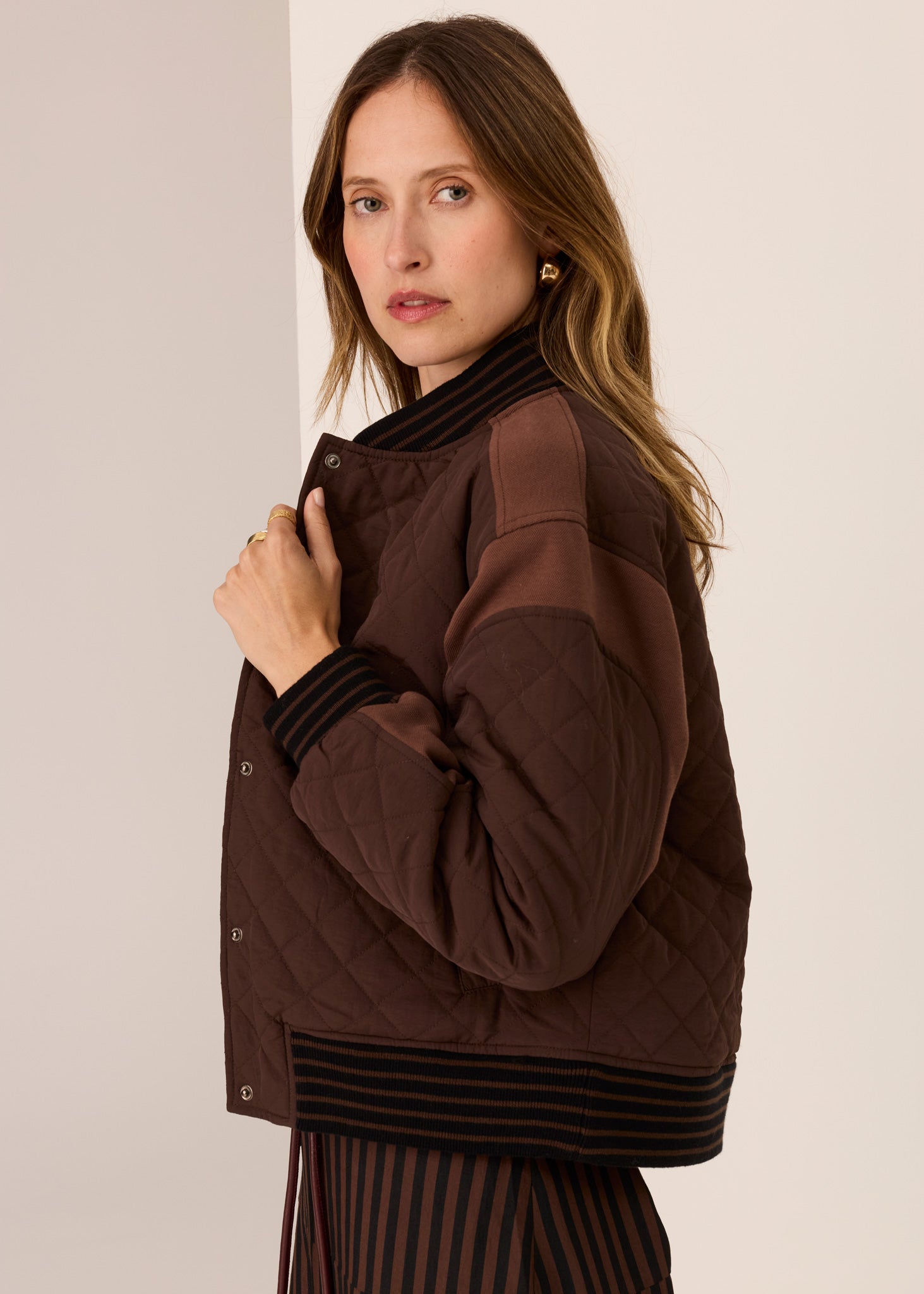 Pol Cassidy Varsity Jacket Chocolate