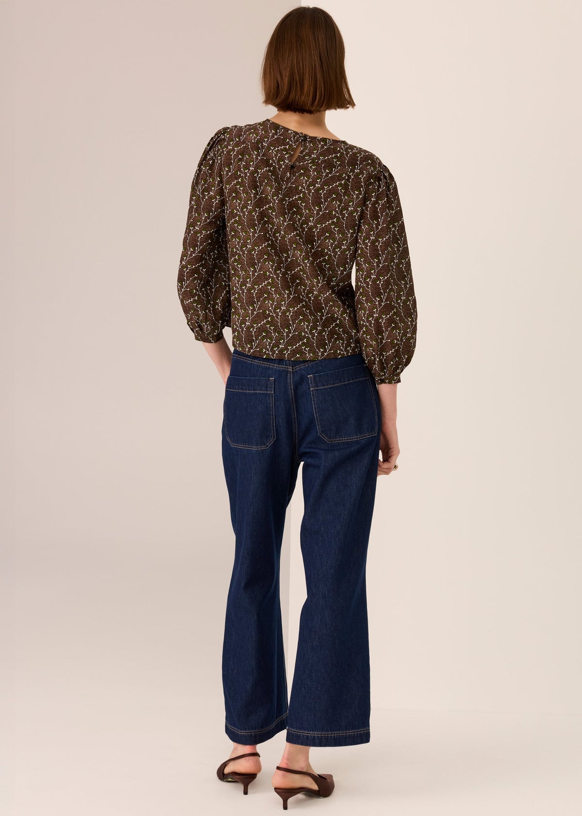 Pol Mae Silk Top Bud Print