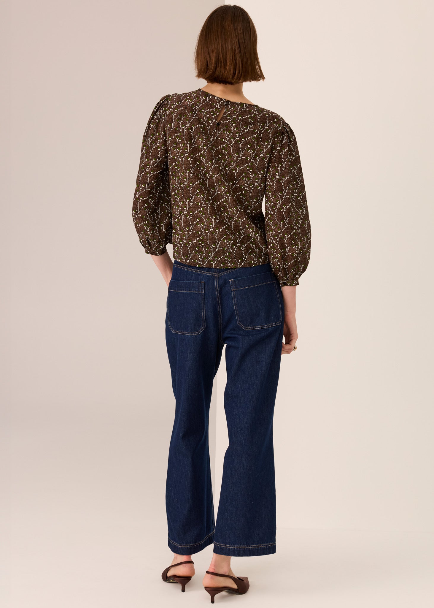 Pol Mae Silk Top Bud Print