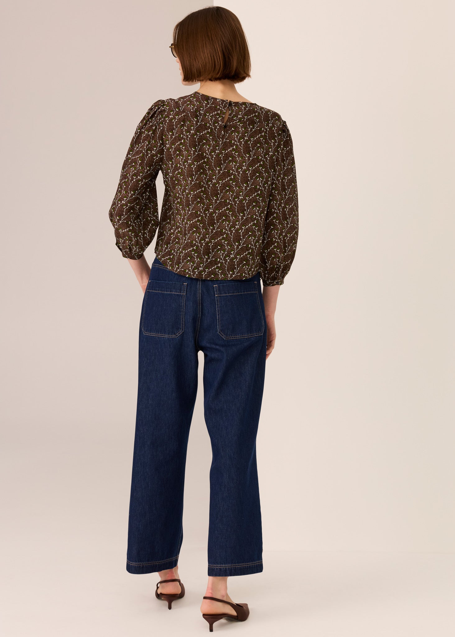 Pol Mae Silk Top Bud Print