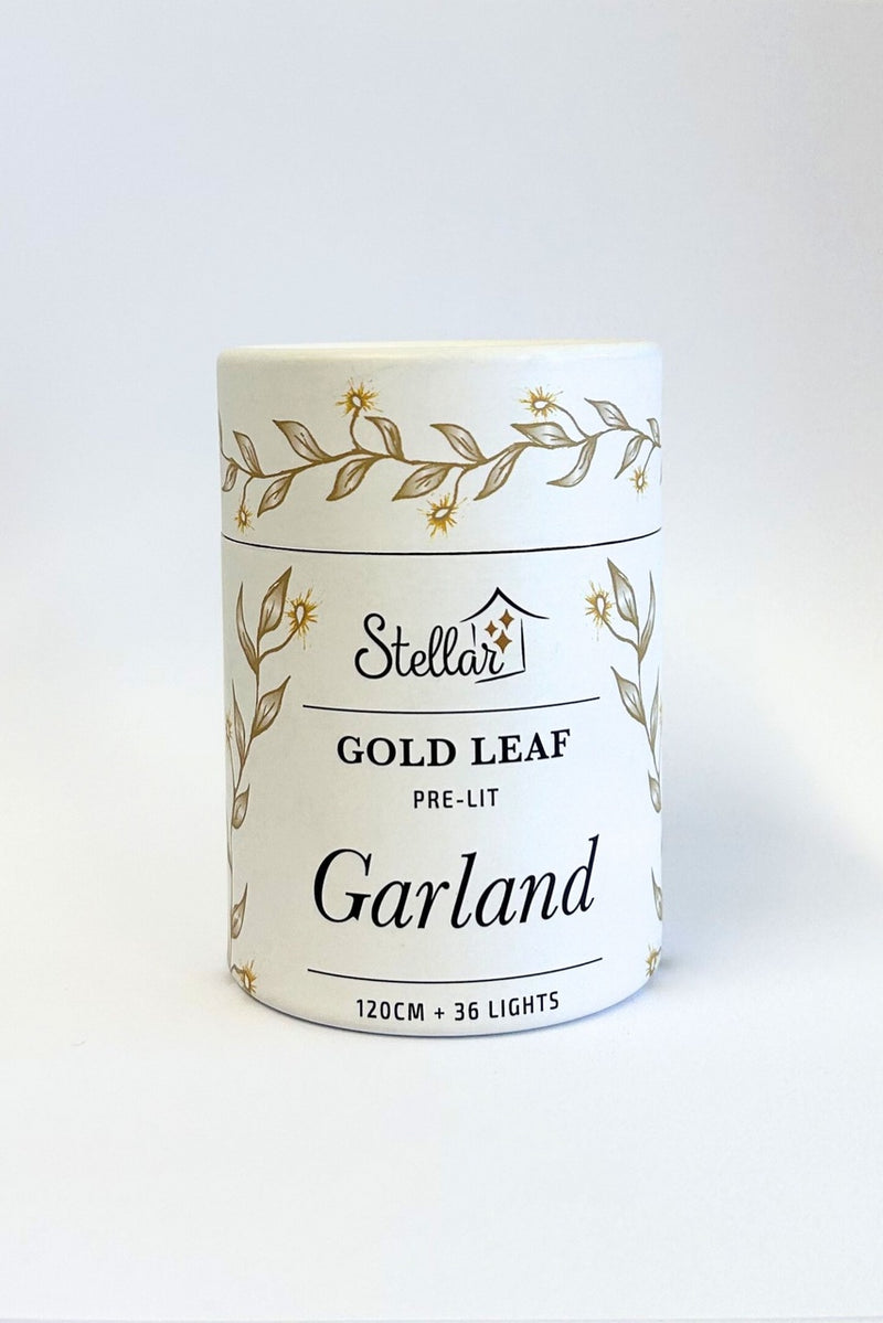 Light-Up Gold Leaf Garland