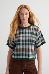Kowtow Chequered Tee Forest