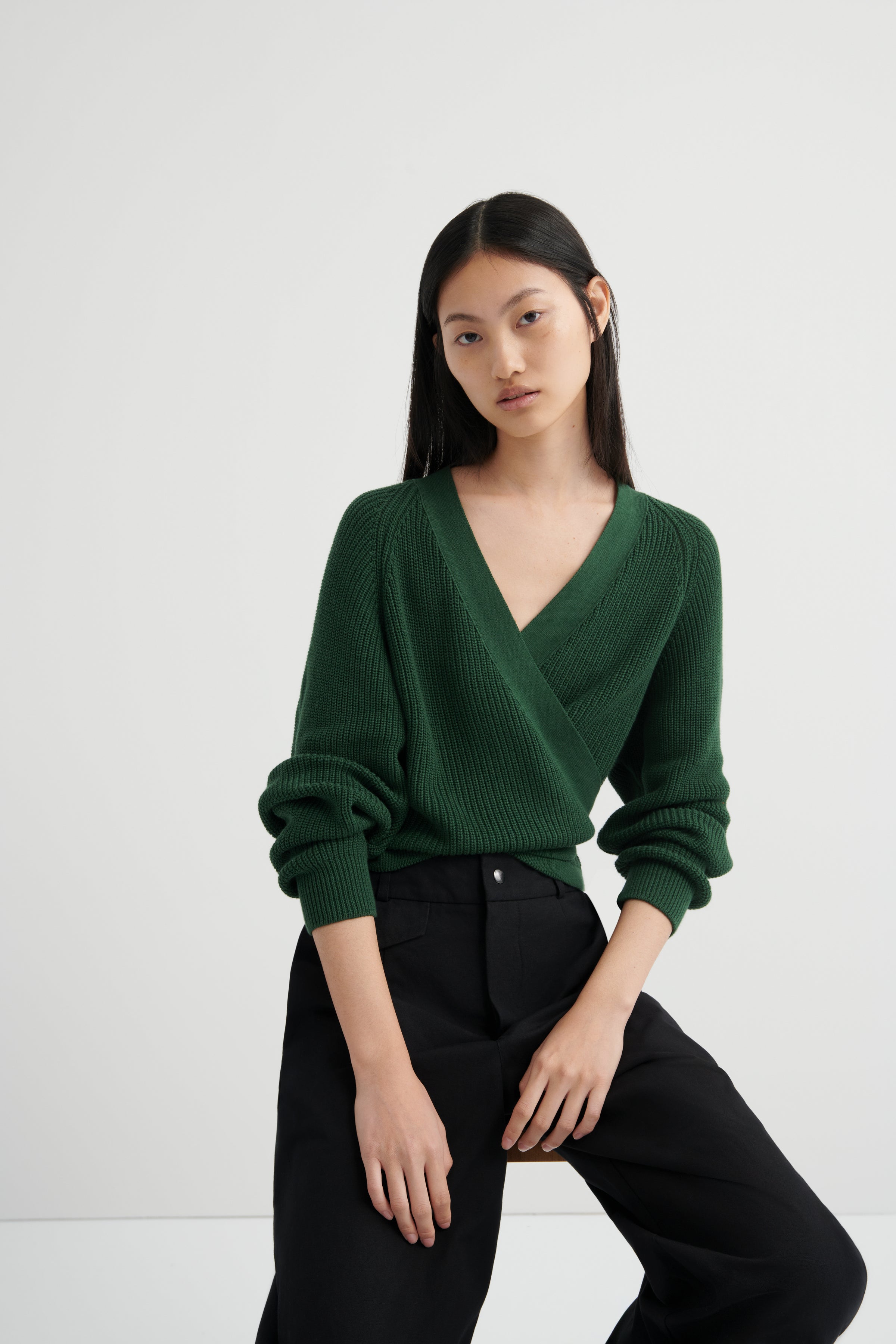 Kowtow Composure Cardigan Forest