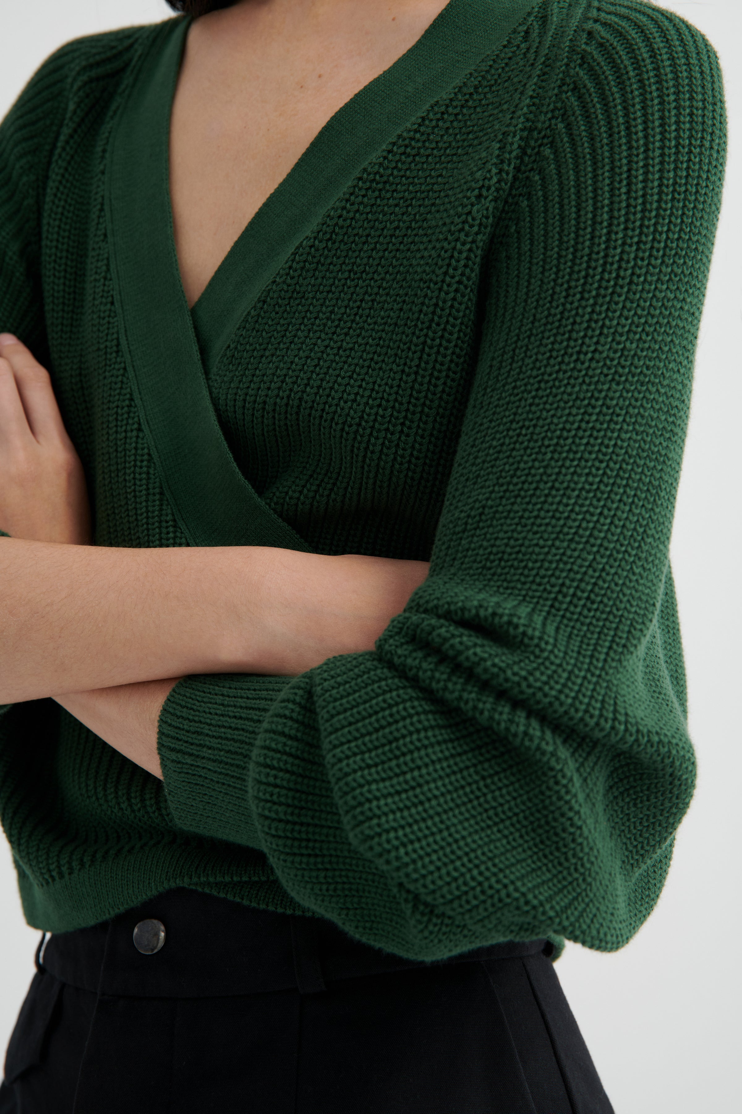 Kowtow Composure Cardigan Forest