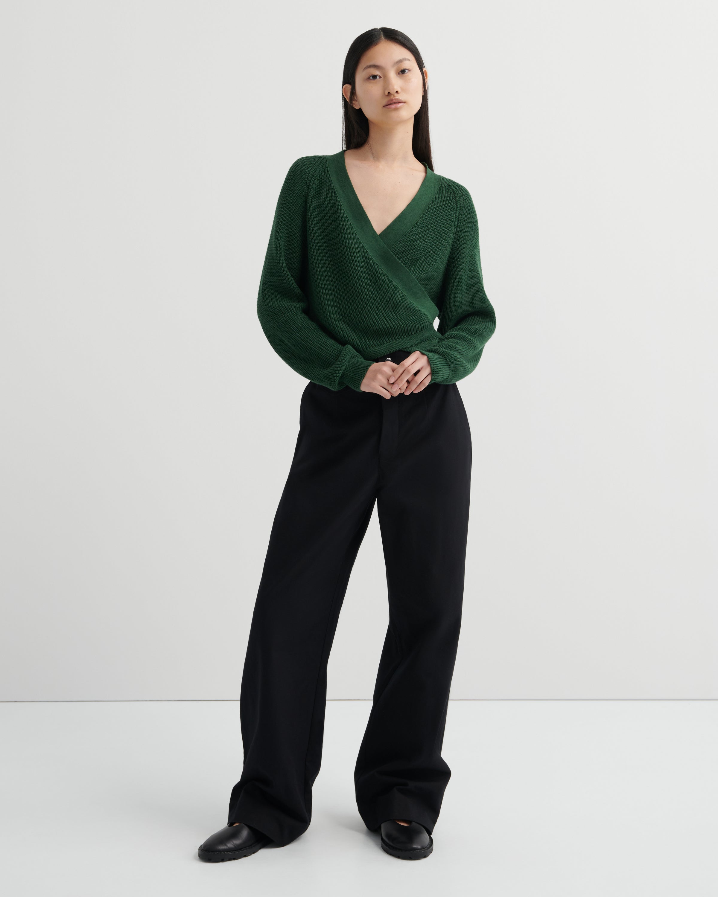 Kowtow Composure Cardigan Forest