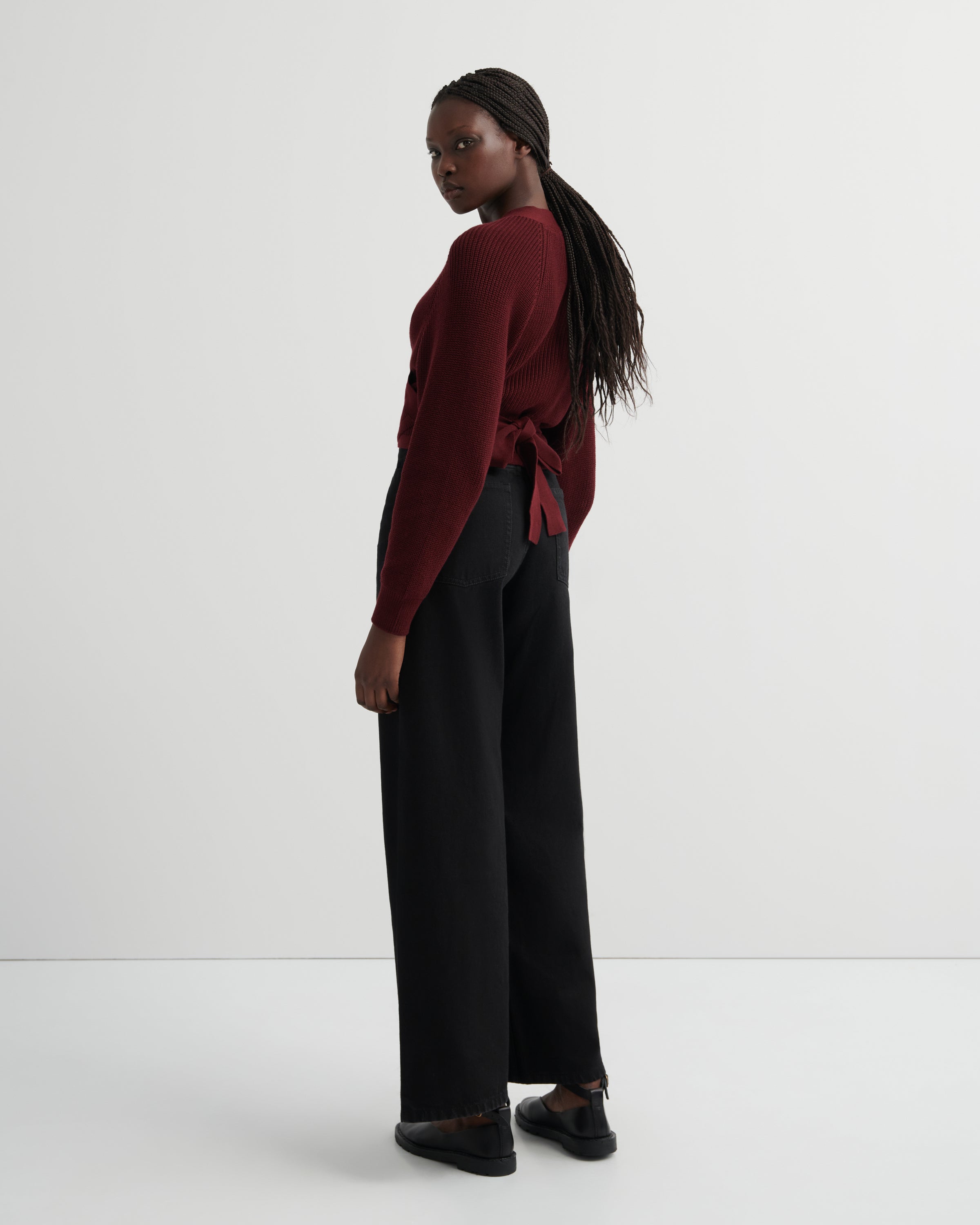 Kowtow Composure Cardigan Maroon