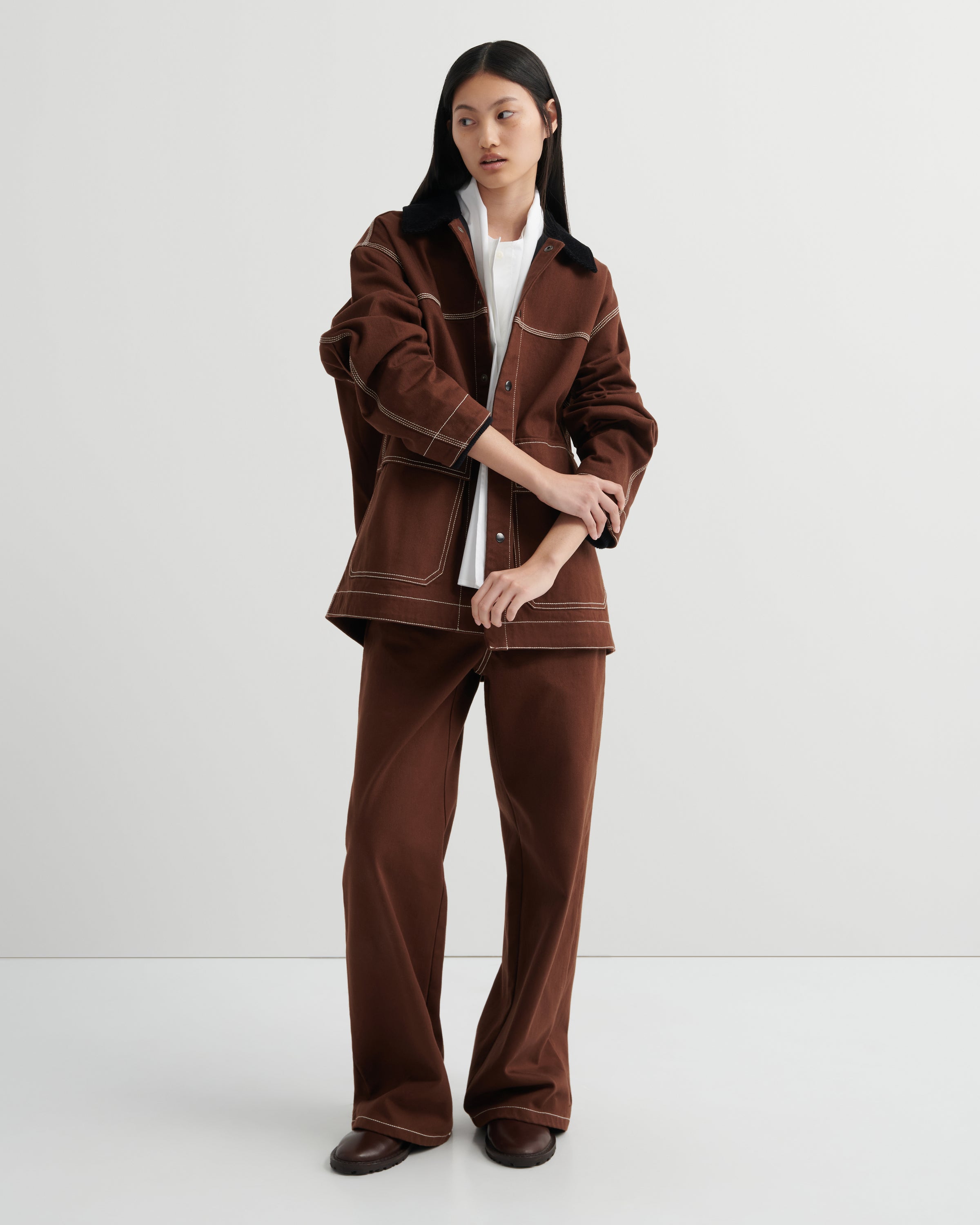 Kowtow Craft Jacket Brown Denim