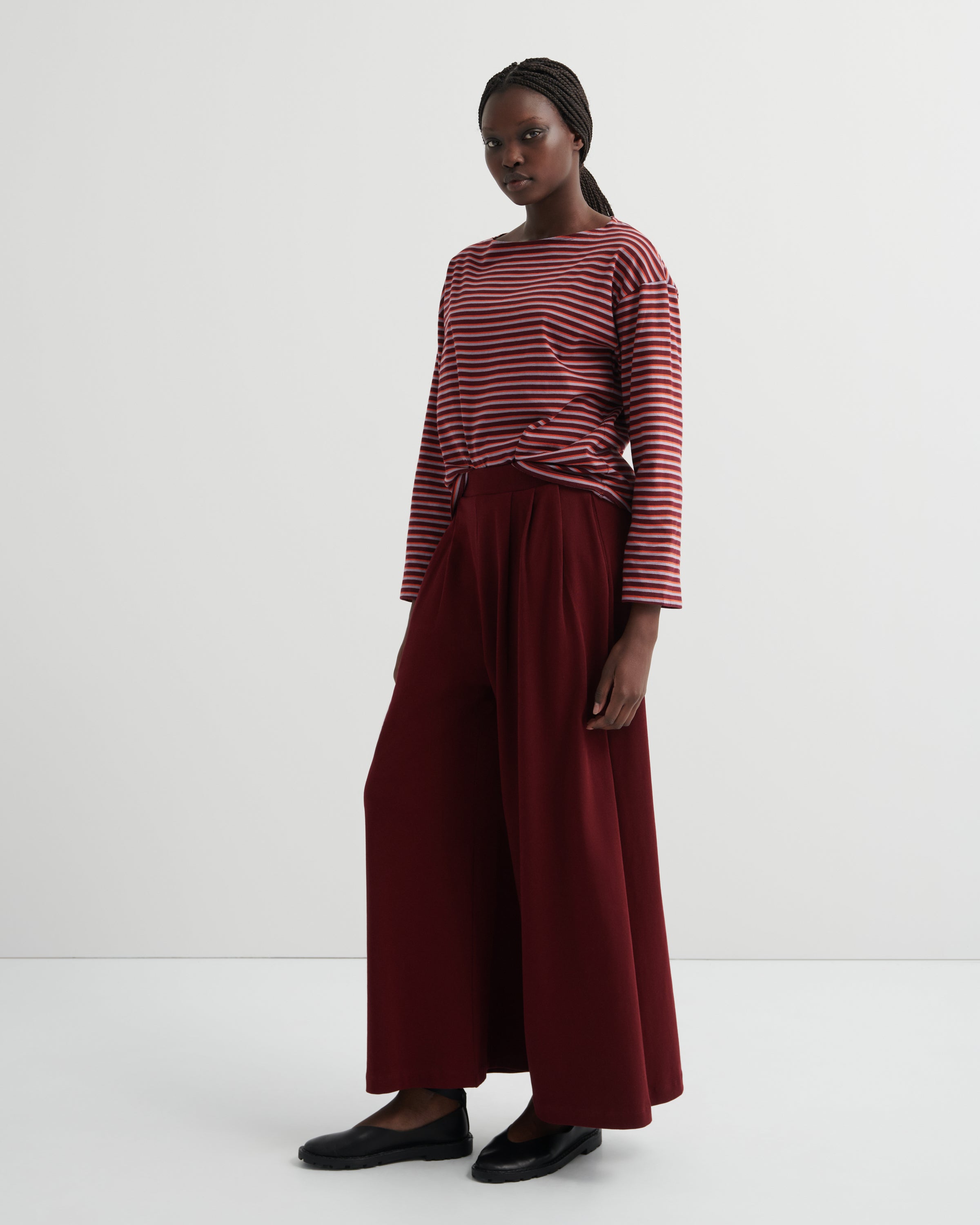 Kowtow Drape Pant Maroon