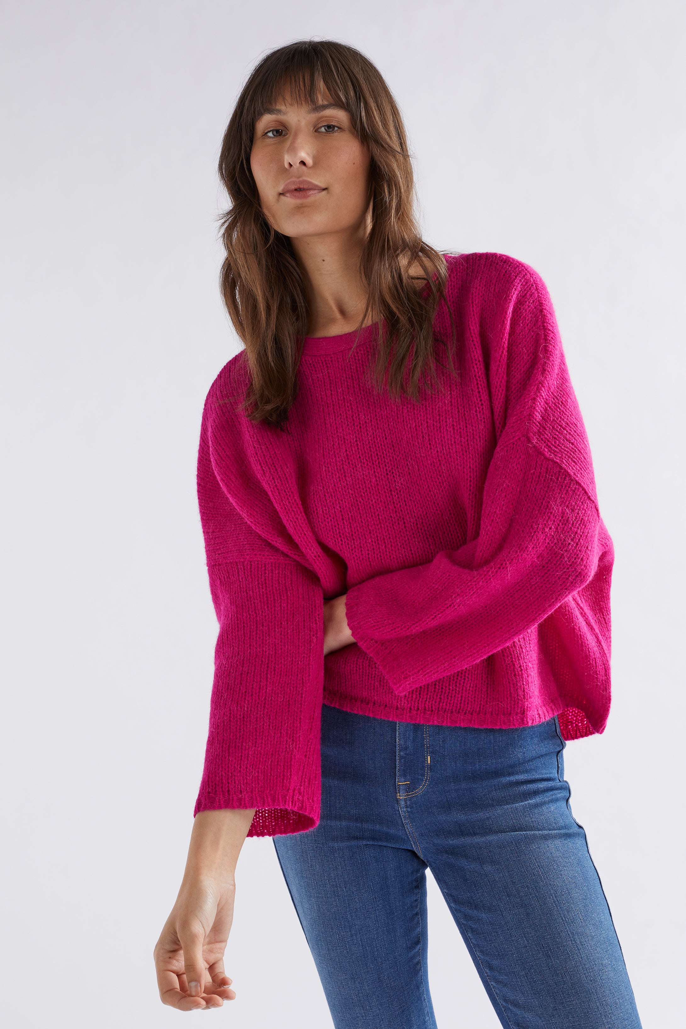 Bright pink hot sale oversized sweater