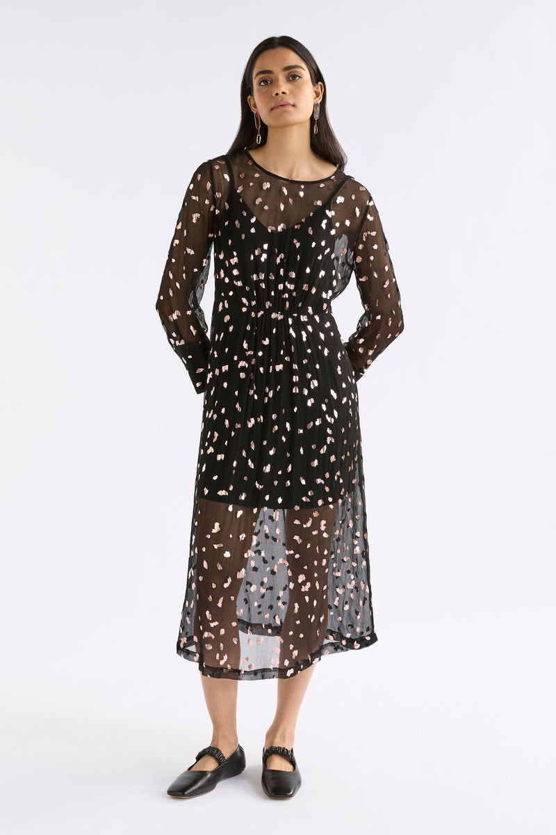 Elk Artii Dress Interstellar Foil Print