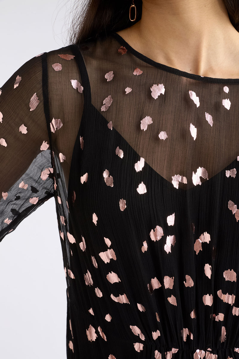 Elk Artii Dress Interstellar Foil Print