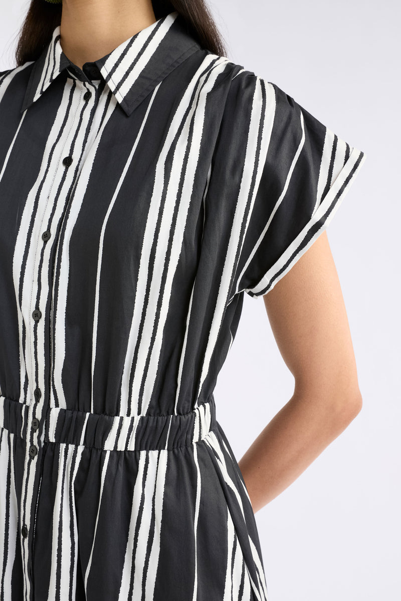 Elk Reza Shirt Dress Fez Stripe Black