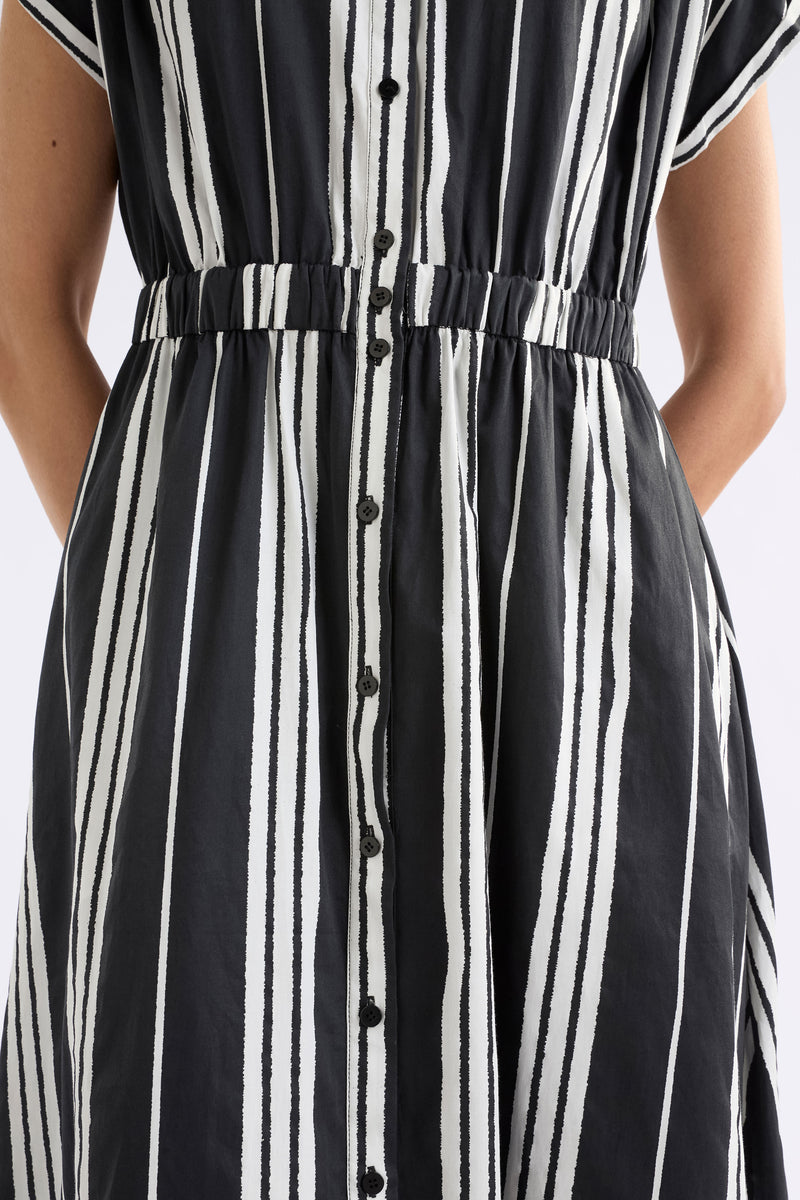 Elk Reza Shirt Dress Fez Stripe Black