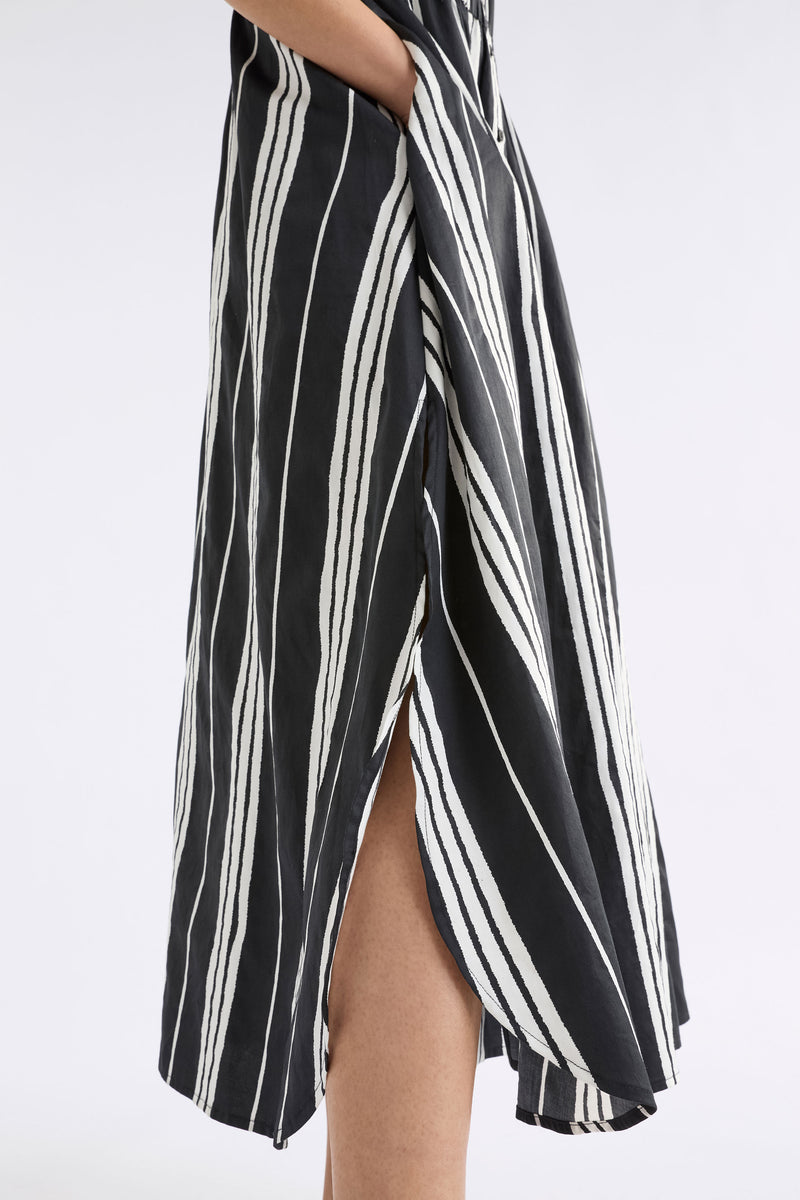 Elk Reza Shirt Dress Fez Stripe Black