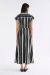 Elk Reza Shirt Dress Fez Stripe Black