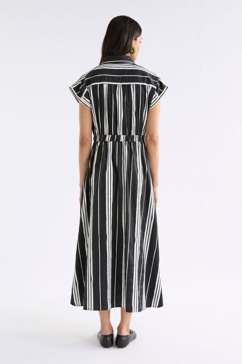 Elk Reza Shirt Dress Fez Stripe Black