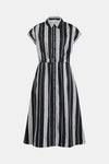 Elk Reza Shirt Dress Fez Stripe Black