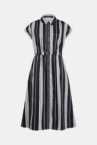 Elk Reza Shirt Dress Fez Stripe Black
