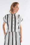 Elk Reza Shirt Fez Stripe White