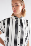 Elk Reza Shirt Fez Stripe White