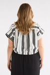 Elk Reza Shirt Fez Stripe White