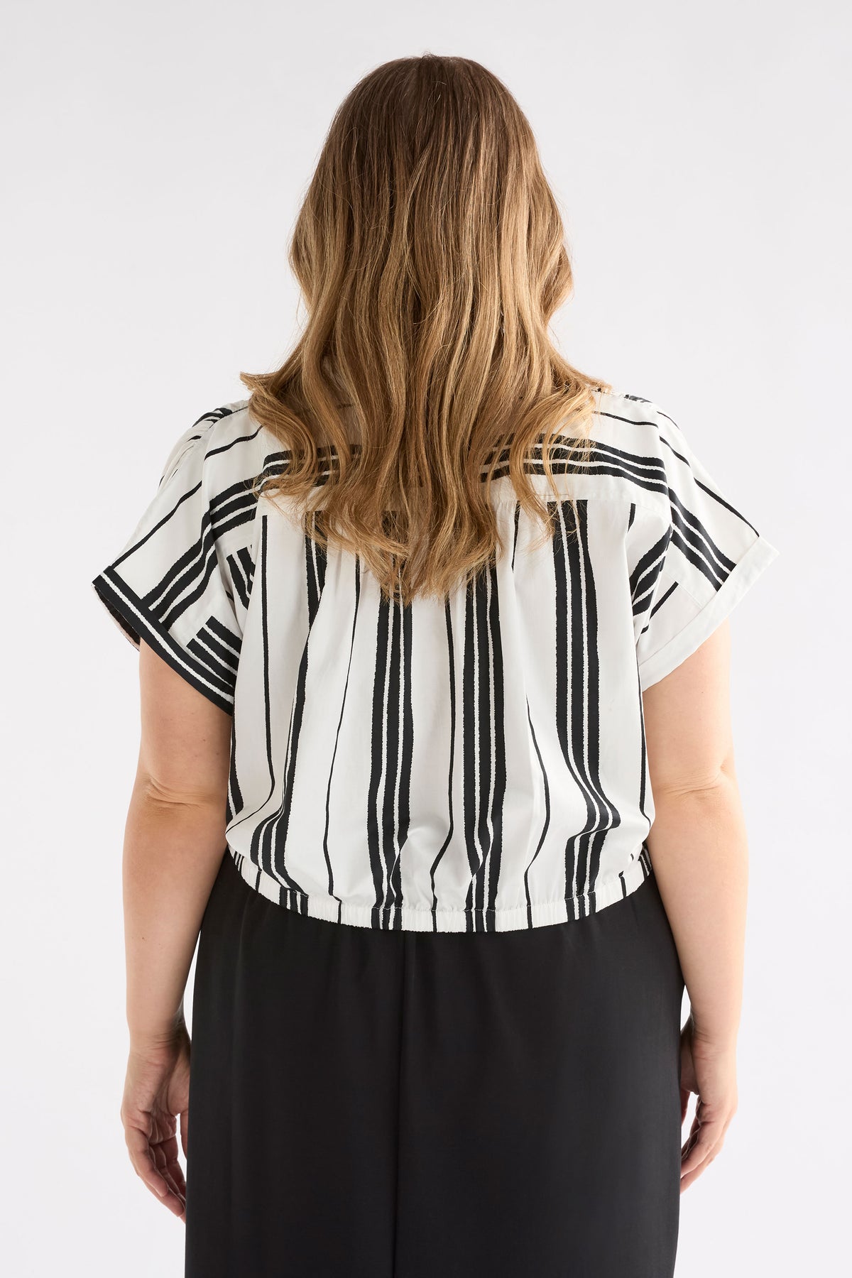 Elk Reza Shirt Fez Stripe White