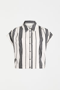 Elk Reza Shirt Fez Stripe White