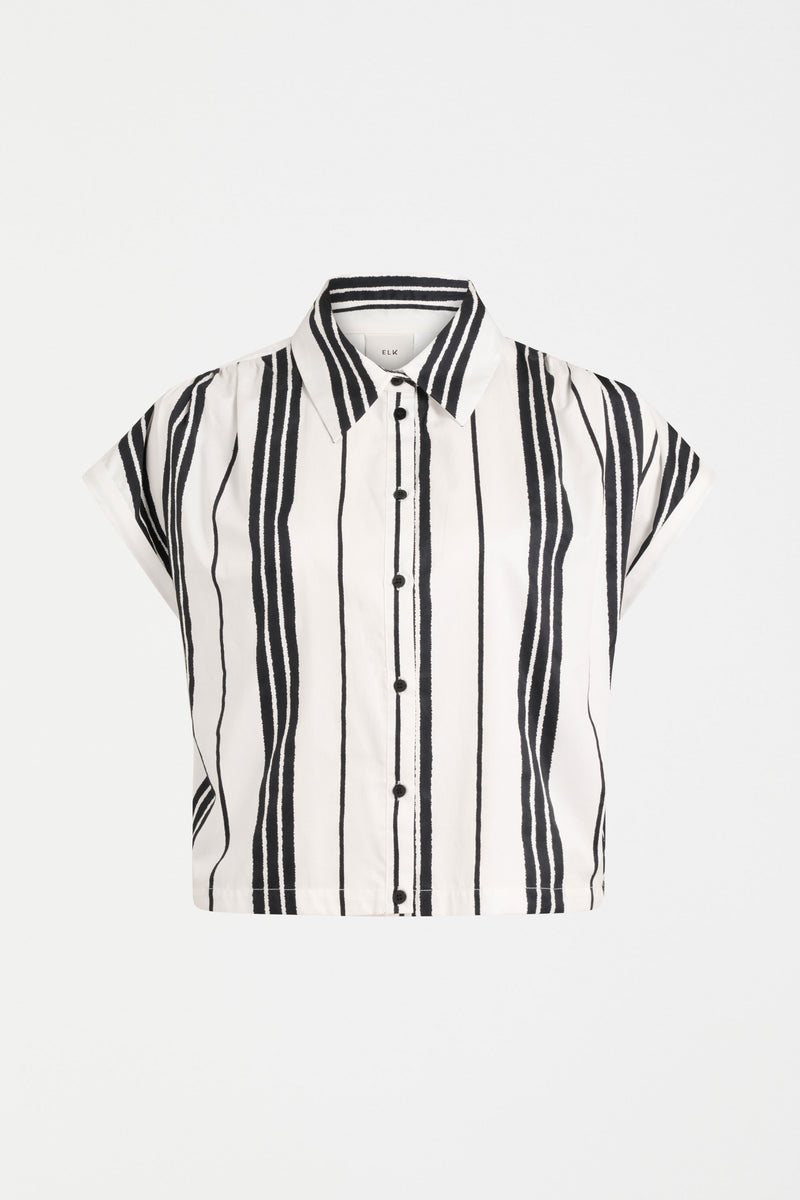 Elk Reza Shirt Fez Stripe White