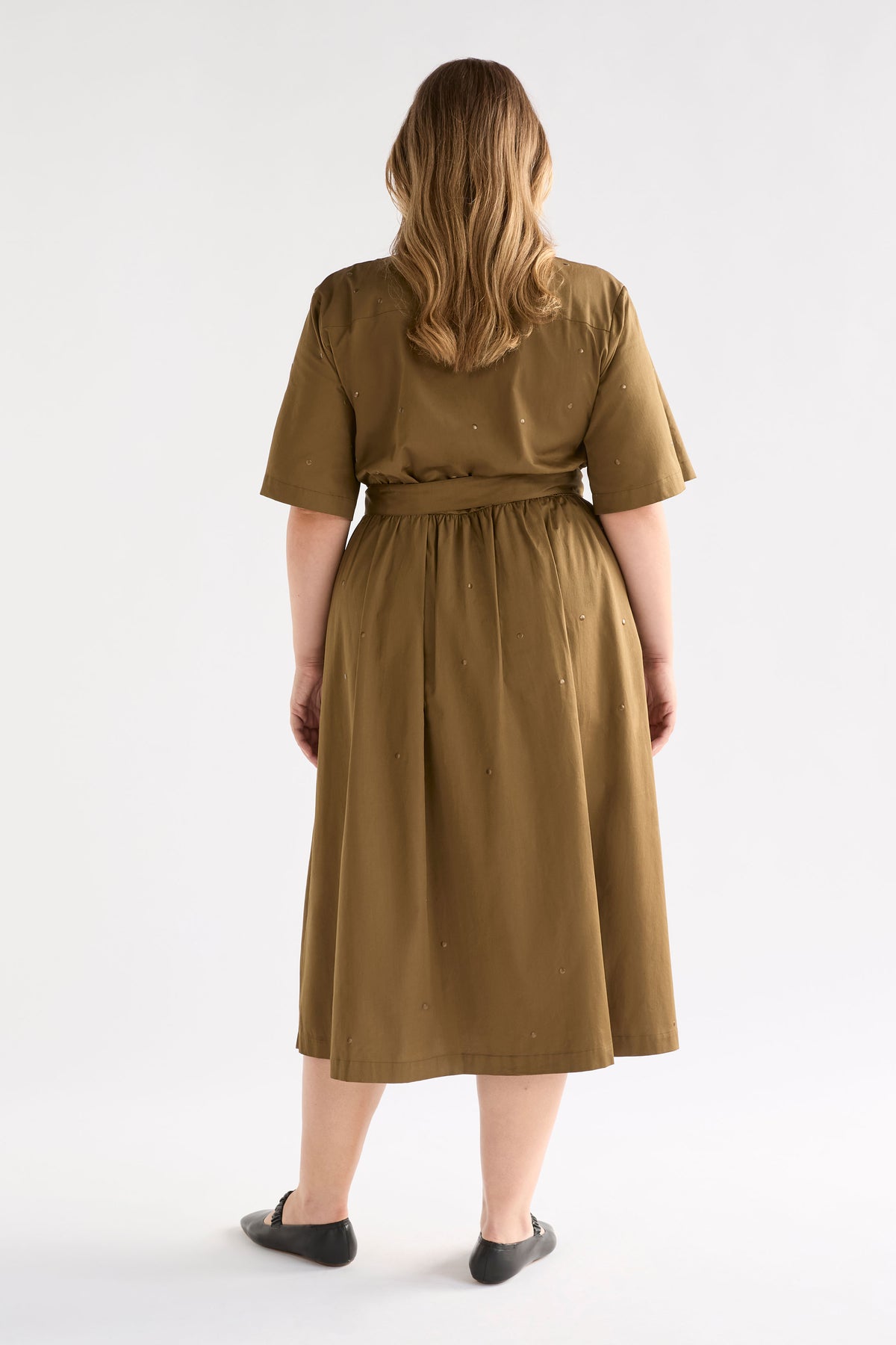 Elk Stuud Long Shirt Dress Olive