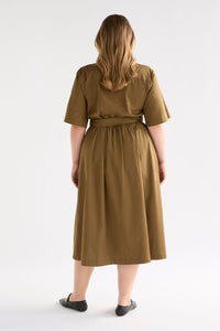 Elk Stuud Long Shirt Dress Olive