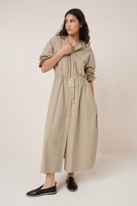 Kowtow Array Dress Double Pinstripe