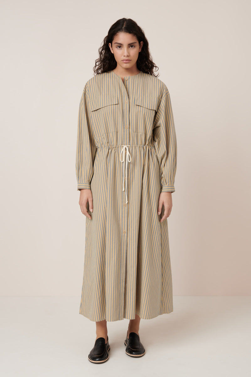 Kowtow Array Dress Double Pinstripe