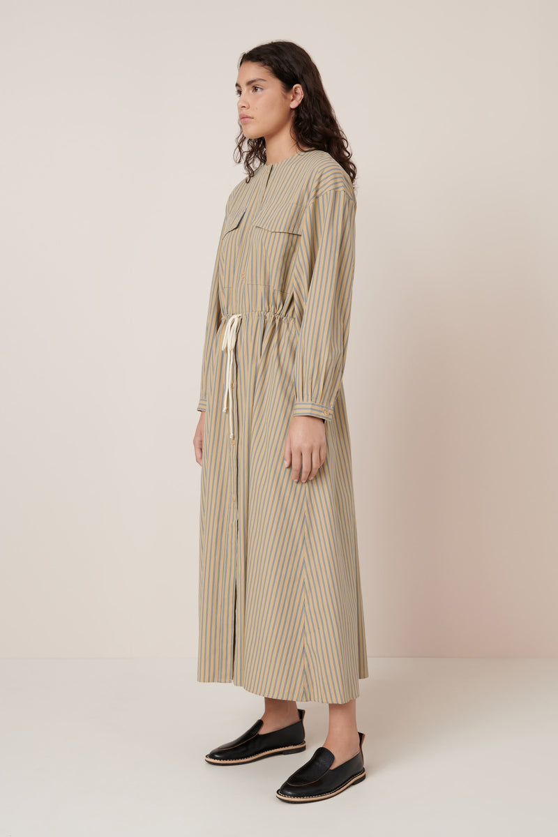 Kowtow Array Dress Double Pinstripe
